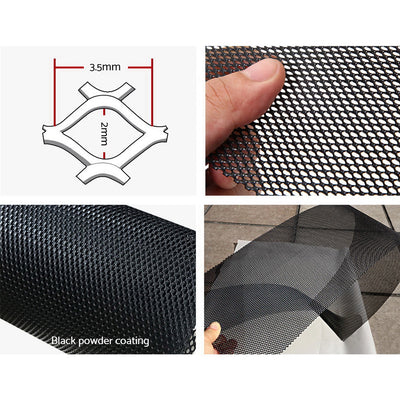 Gardeon Gutter Guard Aluminium Mesh 60M 100x20cm Black