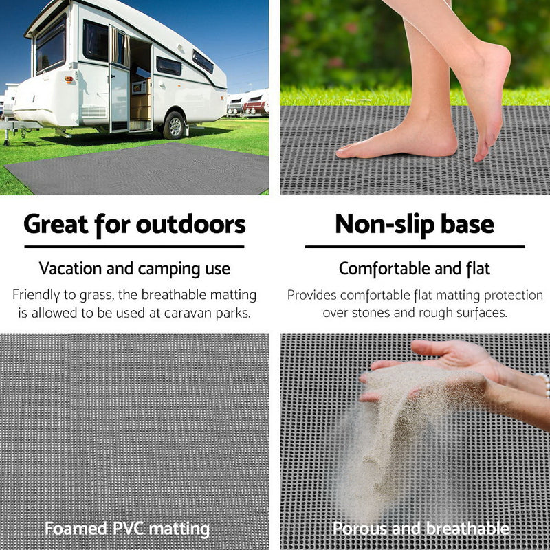 Weisshorn 4M X 2.5M Annex Matting Floor Mats Mesh Caravan Camping Annexe