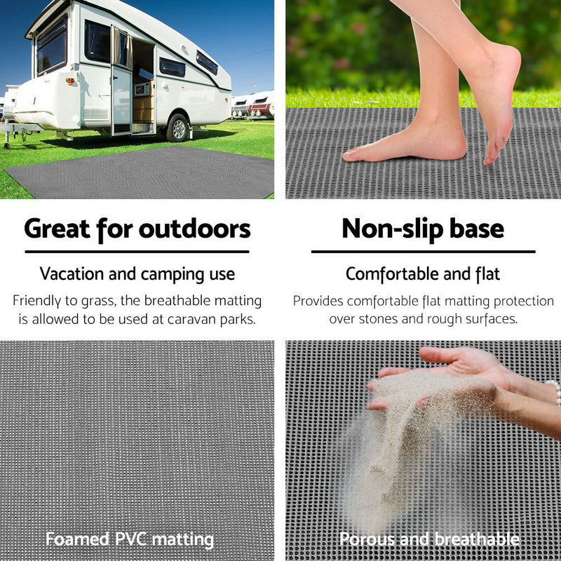 Weisshorn 7M X 2.5M Annex Matting Floor Mats Mesh Caravan Camping Annexe