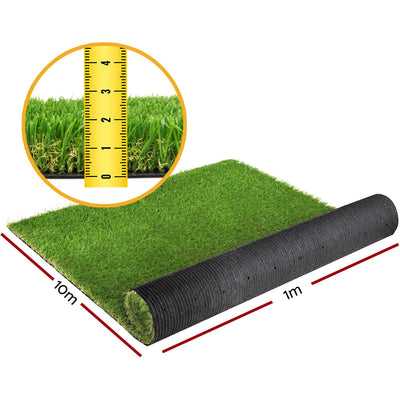 Prime Turf Artificial Grass 20mm 1mx10m Synthetic Fake Lawn Turf Plastic Plant 4-coloured