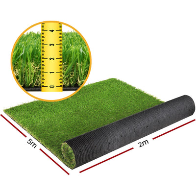 Prime Turf Artificial Grass 60SQM 30mm Synthetic Fake Lawn Turf Plastic Plant 4-coloured 2mx5m