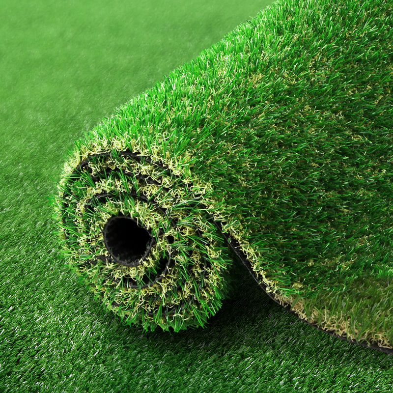 Primeturf Artificial Grass 100SQM 30mm Synthetic Fake Lawn Turf Plastic Plant 4-coloured 2mx5m