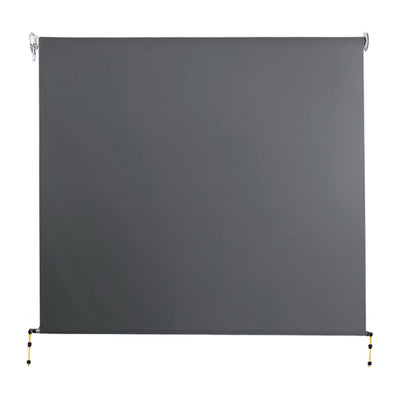 Instahut 2.4m x 2.5m Retractable Roll Down Awning - Grey