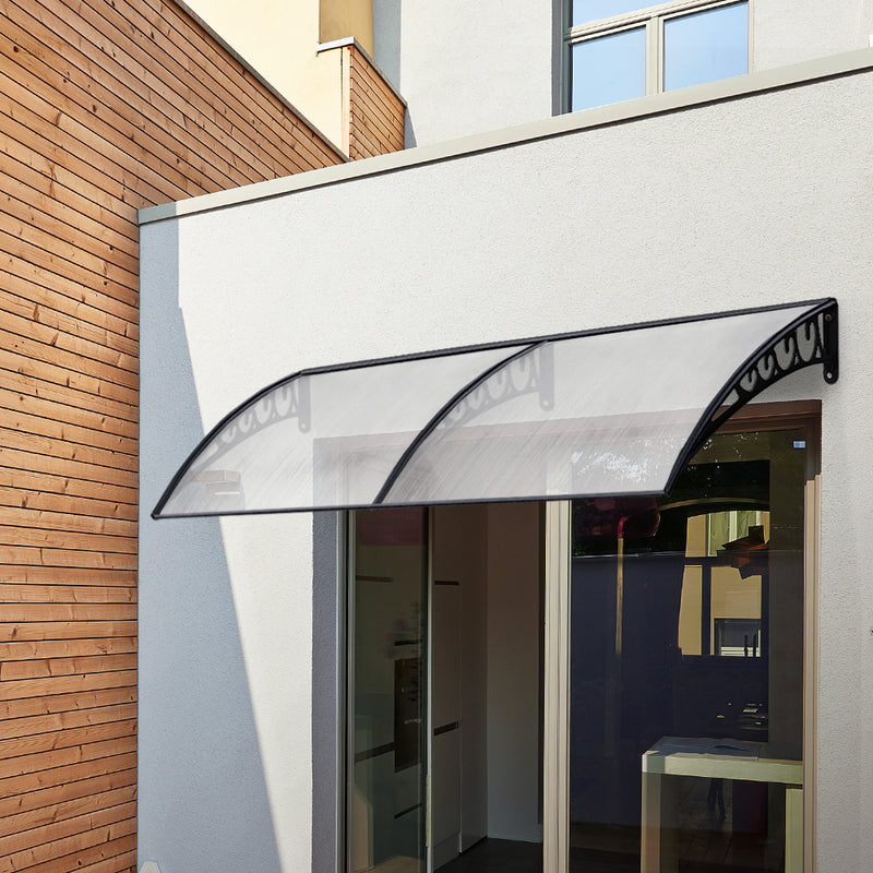 Instahut Window Awning Door Canopy 1mx2m Transparent