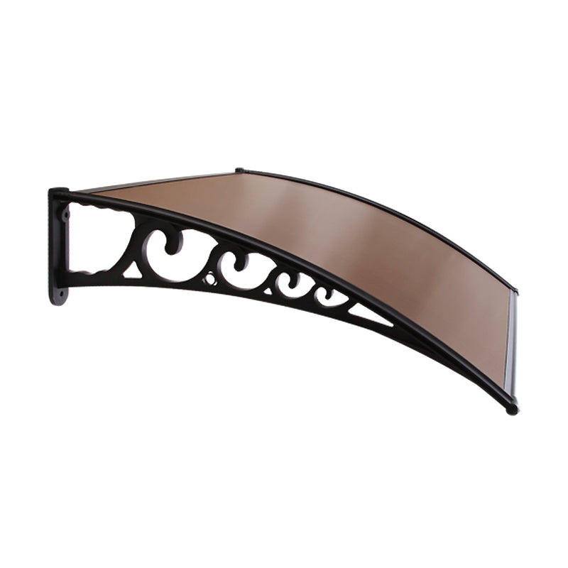 Instahut Window Awning Door Canopy 1m x 2m Brown