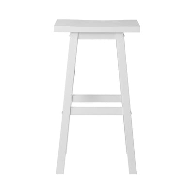 Artiss Bar Stools Kitchen Counter Stools Wooden Chairs White x2