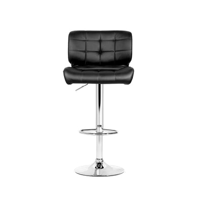 Artiss 4x Bar Stools Gas Lift Leather Padded Black