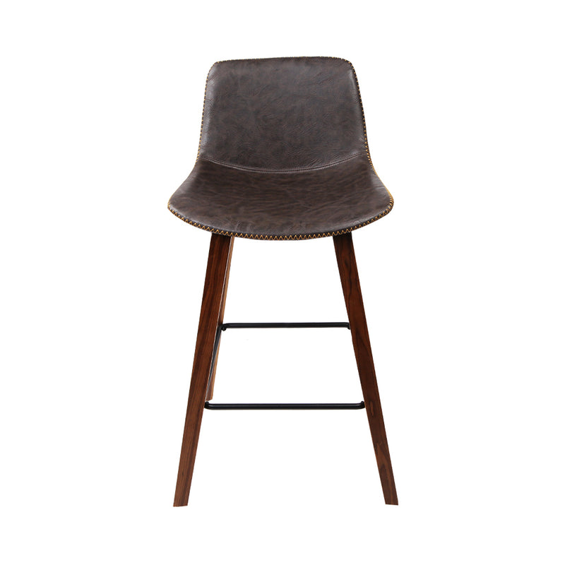 Artiss Bar Stools Kitchen Counter Barstools Leather Wooden Chairs x2