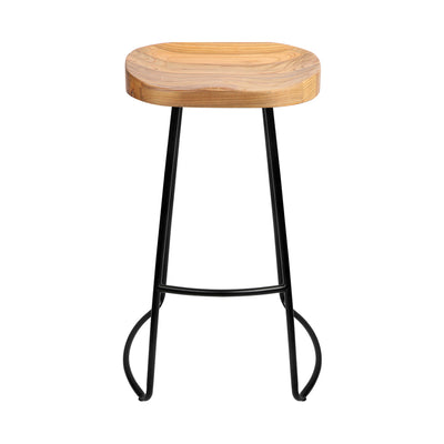 Artiss 2x Bar Stools Tractor Seat 75cm Wooden