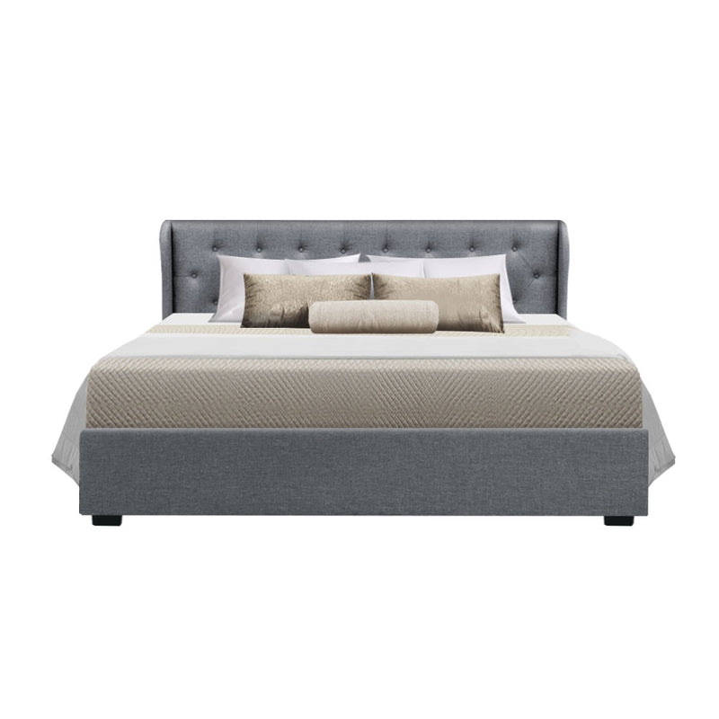 Artiss Bed Frame King Size Gas Lift Grey ISSA