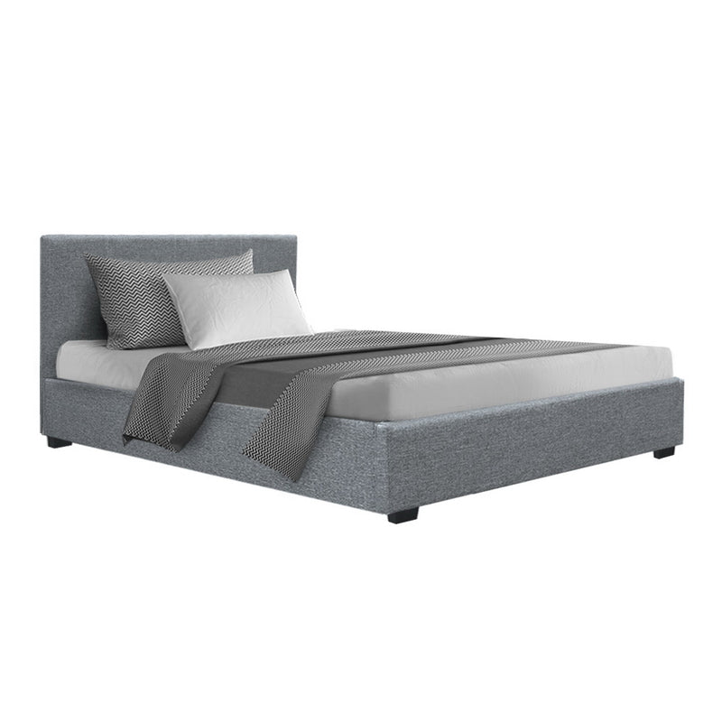 Artiss Nino Bed Frame Fabric - Grey King Single