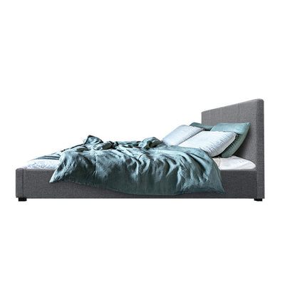 Artiss Bed Frame Queen Size Gas Lift Grey NINO