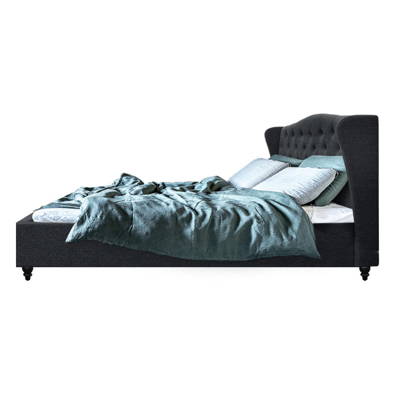 Artiss Bed Frame Queen Size Charcoal PIER