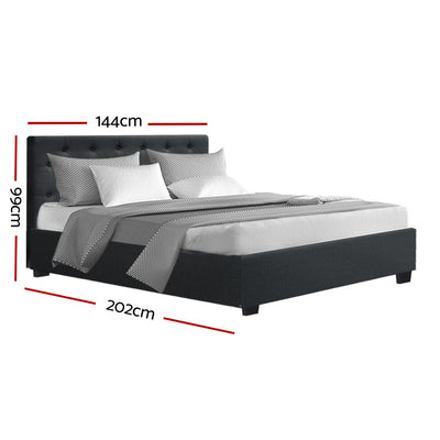 Artiss Bed Frame Double Size Gas Lift Charcoal VILA