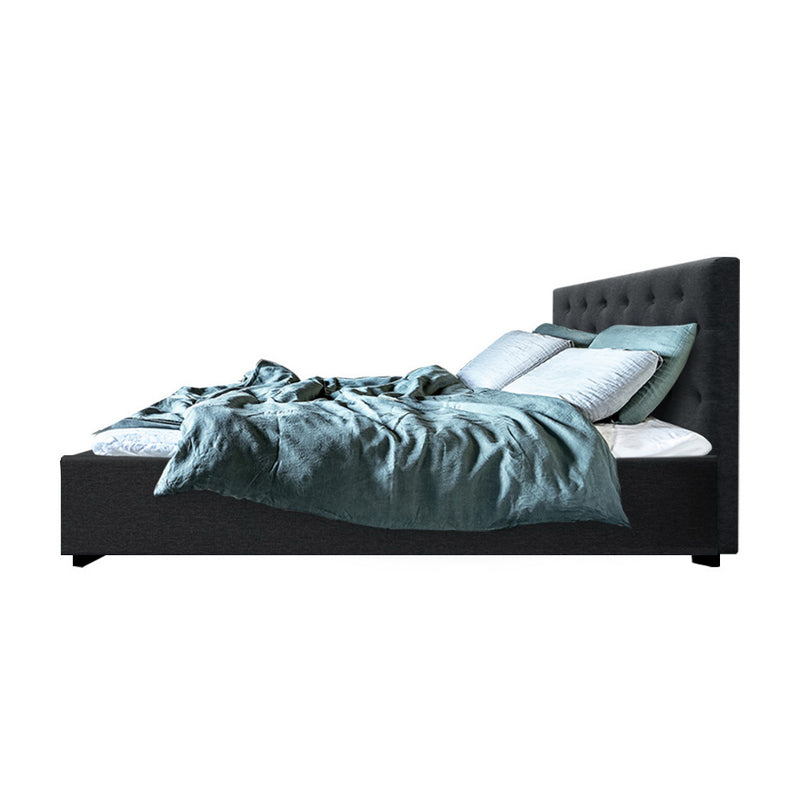 Artiss Bed Frame Double Size Gas Lift Charcoal VILA