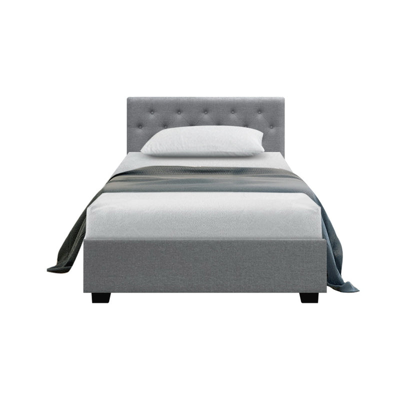 Artiss Bed Frame King Single Size Gas Lift Grey VILA