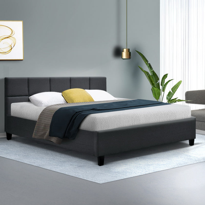 Artiss Bed Frame Queen Size Charcoal TINO