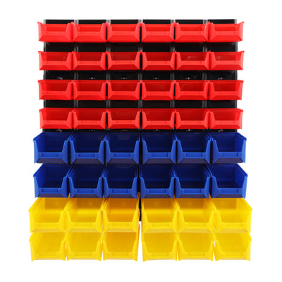 Giantz 48 Storage Bin Rack Wall Mounted Peg Board