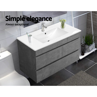 Cefito Vanity Unit 915mm with Basin Grey