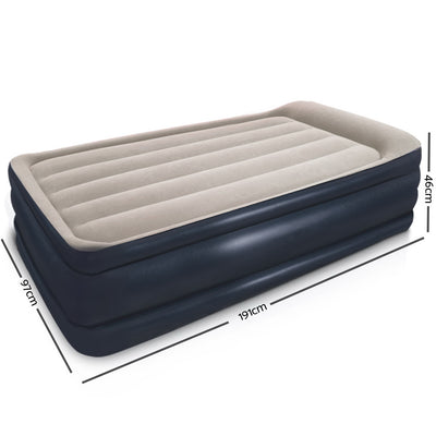 Bestway Air Mattress Inflatable Bed 46cm Airbed Single Blue