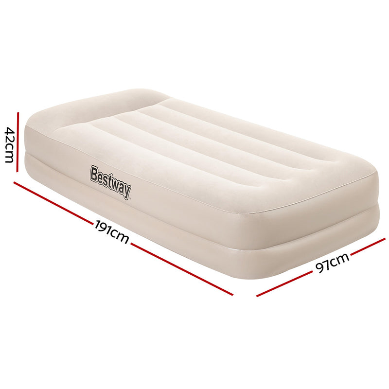 Bestway Air Bed Beds Mattress Single Size Sleep Built-in Pump Camping Inflatable