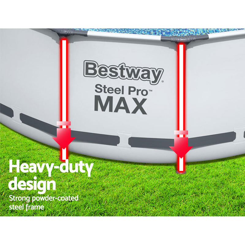 Bestway STEEL PRO MAX Frame Pool Above Ground Swimming Pools 15ft / 4.57m- 56439