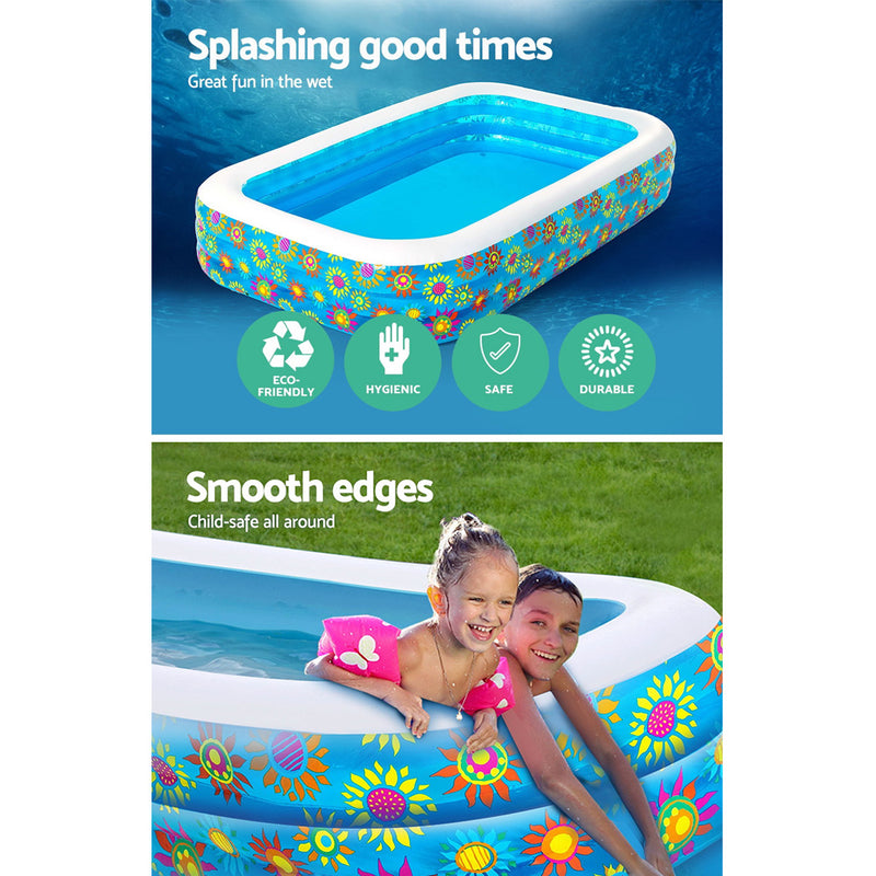 Bestway Kids Pool 305x183x56cm Inflatable Above Ground Swimming Pools 1161L