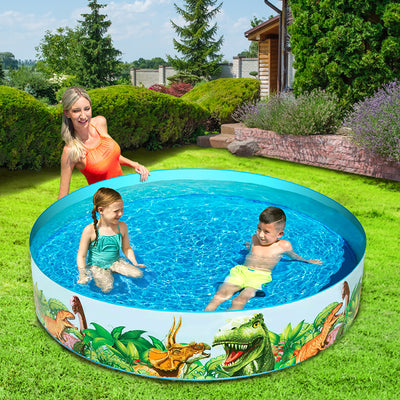 Bestway Kids Pool 183x38cm Round Above Ground Rigid Swimming Pools Dinosaur 946L