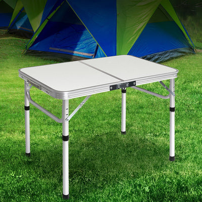 Weisshorn Folding Camping Table 90CM Adjustable Portable Outdoor Picnic Desk