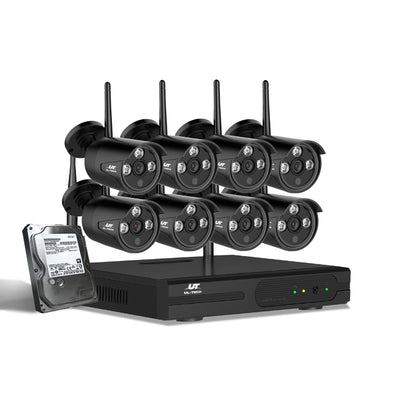 UL-tech CCTV Wireless Security Camera System 8CH Home Outdoor WIFI 8 Bullet Cameras Kit 1TB