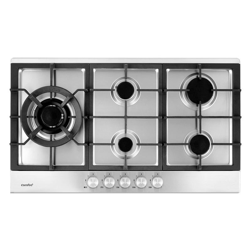 Comfee Gas Cooktop Stainless Steel 5 Burner Kitchen Gas Stove Cook Top NG LPG