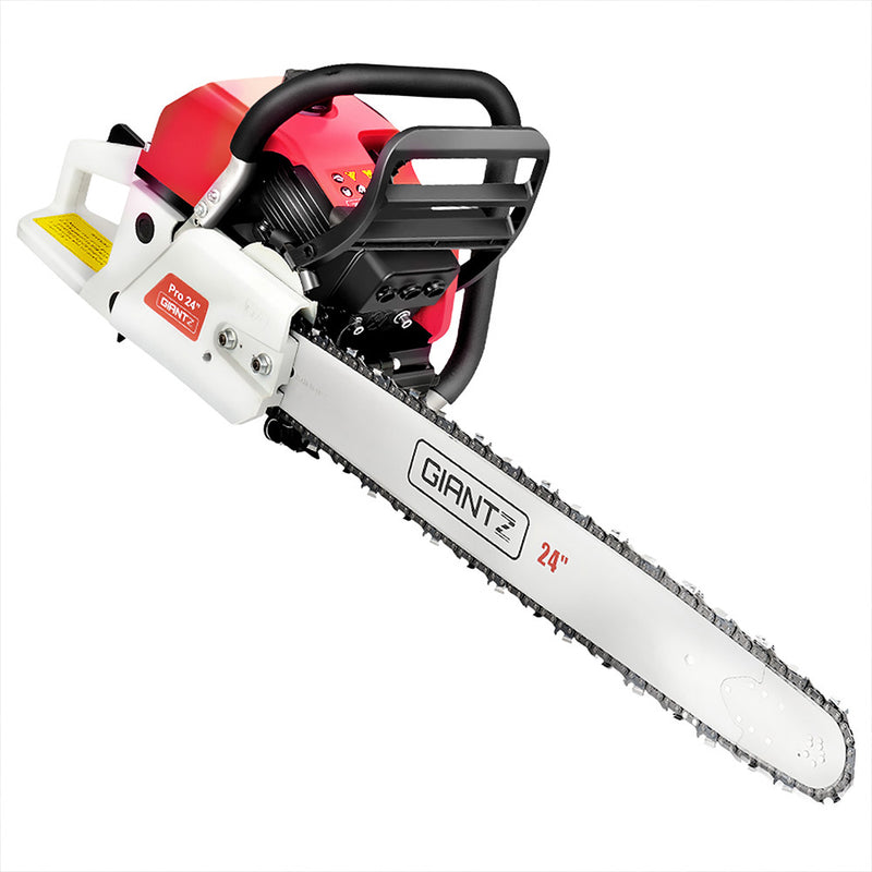 Giantz 88CC Commercial Petrol Chainsaw - Red & White