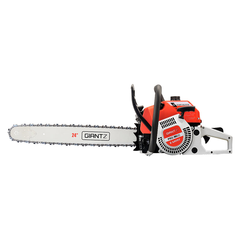 Giantz 88CC Commercial Petrol Chainsaw - Red & White