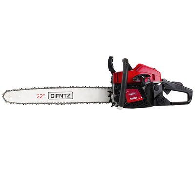 GIANTZ 58cc Commercial Petrol Chainsaw 22 Bar E-Start Chains Saw Tree Pruning