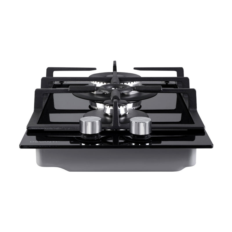 Devanti Gas Cooktop 30cm 2 Burner Black