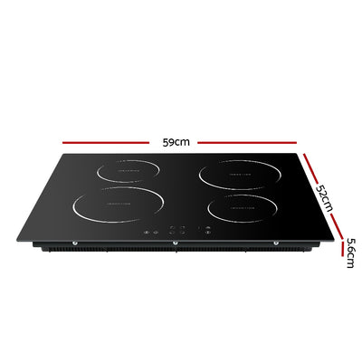 Devanti Induction Cooktop 60cm Ceramic Glass 4 Buner