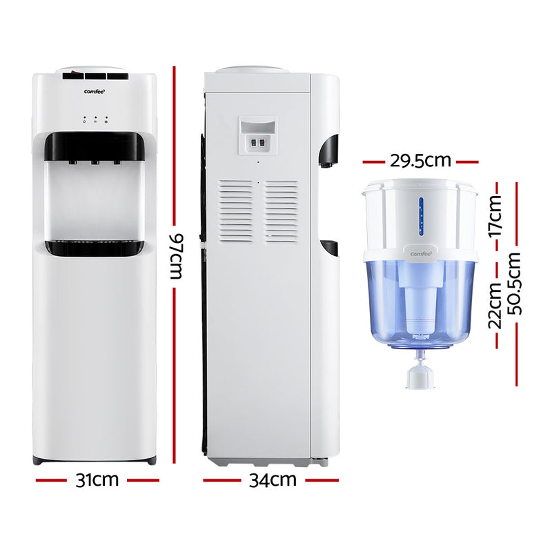 Comfee Water Dispenser Cooler 15L Filter Chiller Purifier Bottle Cold Hot Stand