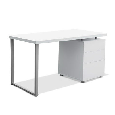 Artiss Metal Desk with 3 Drawers - White