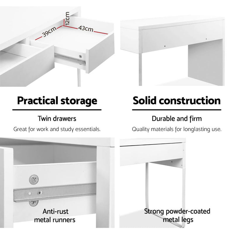 Artiss Computer Desk Drawer White