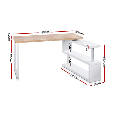 Artiss Computer Desk Bookshelf 140CM