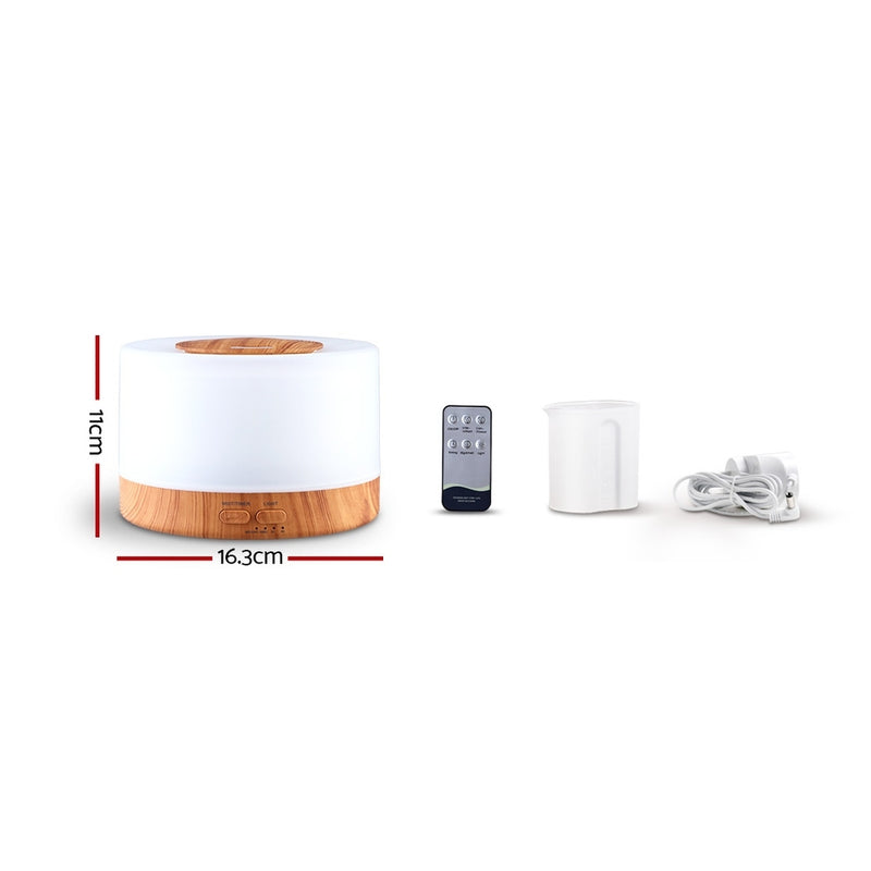 Devanti Aroma Diffuser Aromatherapy Light Wood 500ml