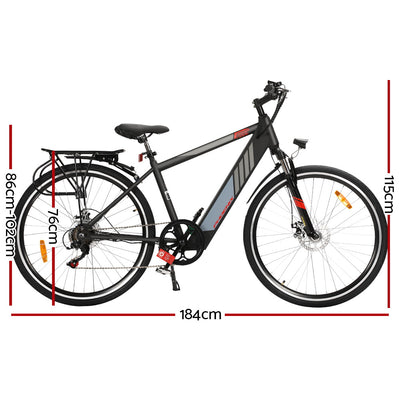 Phoenix 27 Inch Electric Bike Mountain Bicycle eBike Built-in Battery