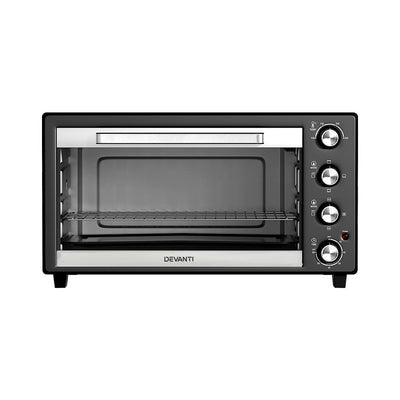 Devanti 45L Convection Oven Electric Fryer Ovens 1800W