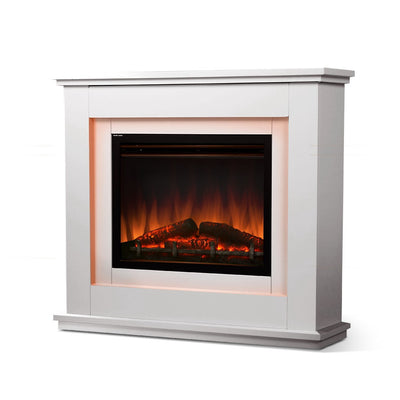 Devanti Electric Fireplace Fire Heater 2000W White