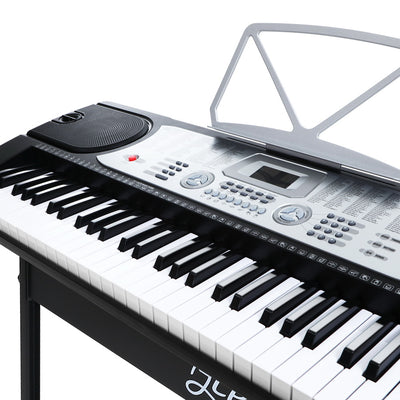 Alpha 61 Keys Electronic Piano Keyboard Digital Electric w/ Stand Beginner Silver