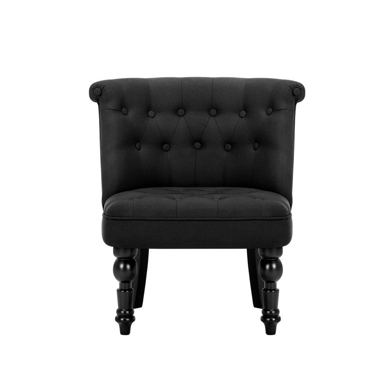 Artiss Fabric Occasional Accent Chair - Black