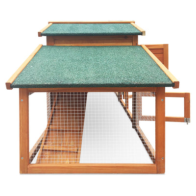 i.Pet Chicken Coop Rabbit Hutch 169cm x 52cm x 72cm Large Chicken Coop Wooden House Run Cage