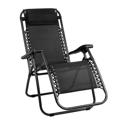 Gardeon Outdoor Portable Recliner - Black