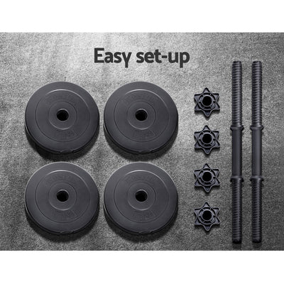 Everfit 12KG Dumbbells Dumbbell Set Weight Plates Home Gym Fitness Exercise