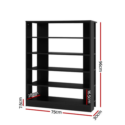 Artiss Shoe Rack Cabinet 30 Pairs 6-Tier Shelf Black